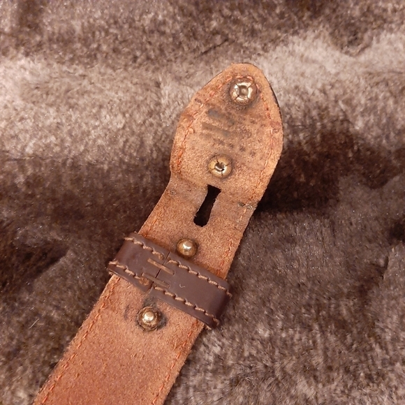 Chambers Belt Co. Top Grain Steer Hide Leather Belt 38 Tooled Floral Belt Boho main image 4